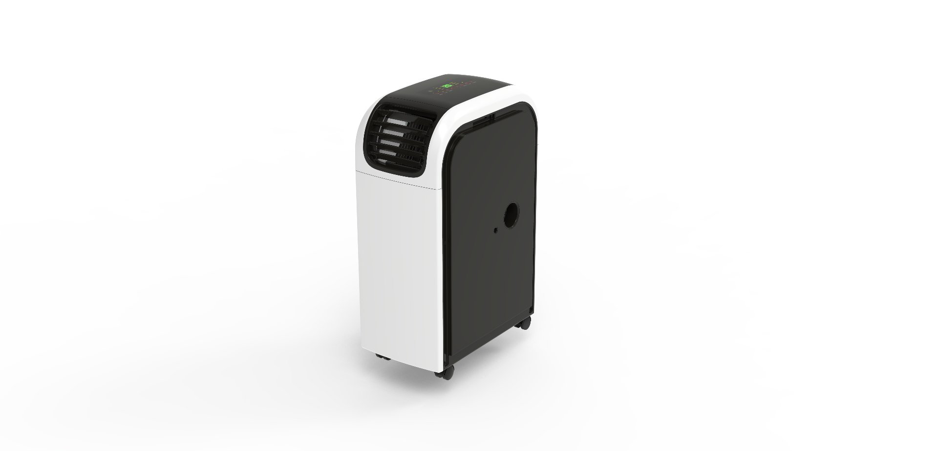 Single-hose portable air conditioner, front view
