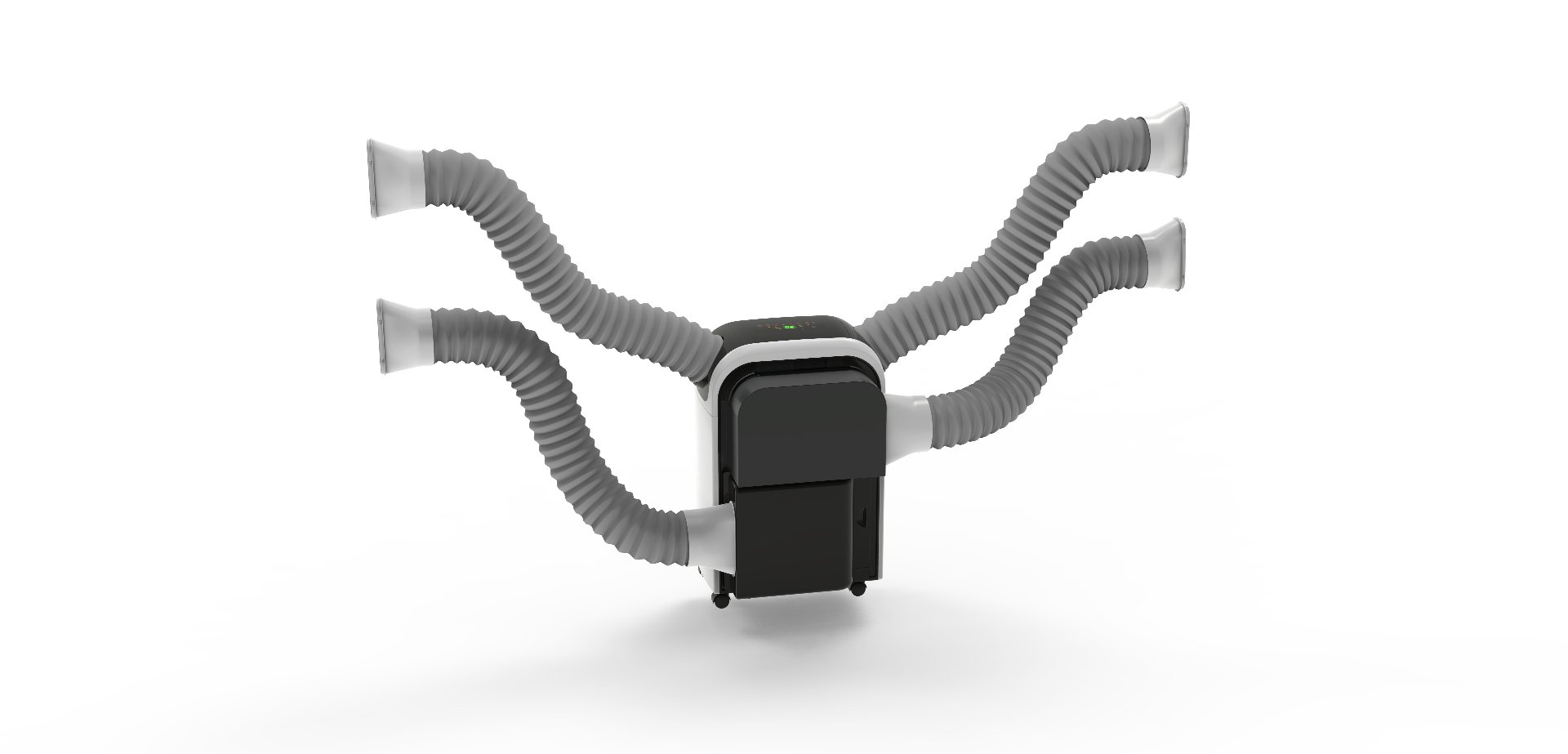 4-hose portable air conditioner with dual exhaust ducts, premium configuration