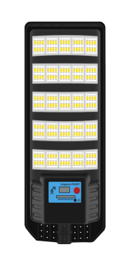 Integrated solar wall light with LCD status display
